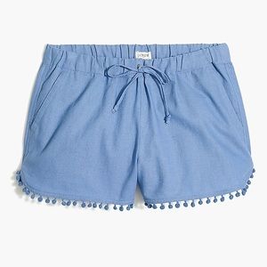 J. Crew 3” pom-pom shorts